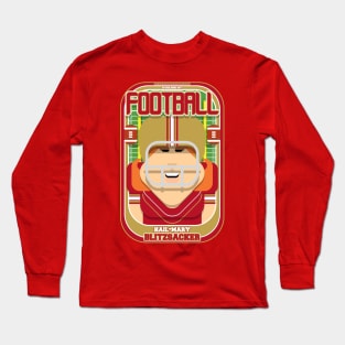 American Football Red and Gold - Hail-Mary Blitzsacker - Jacqui version Long Sleeve T-Shirt